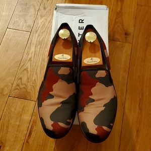 Size 11 camo Duke and Dexter slip-ons
